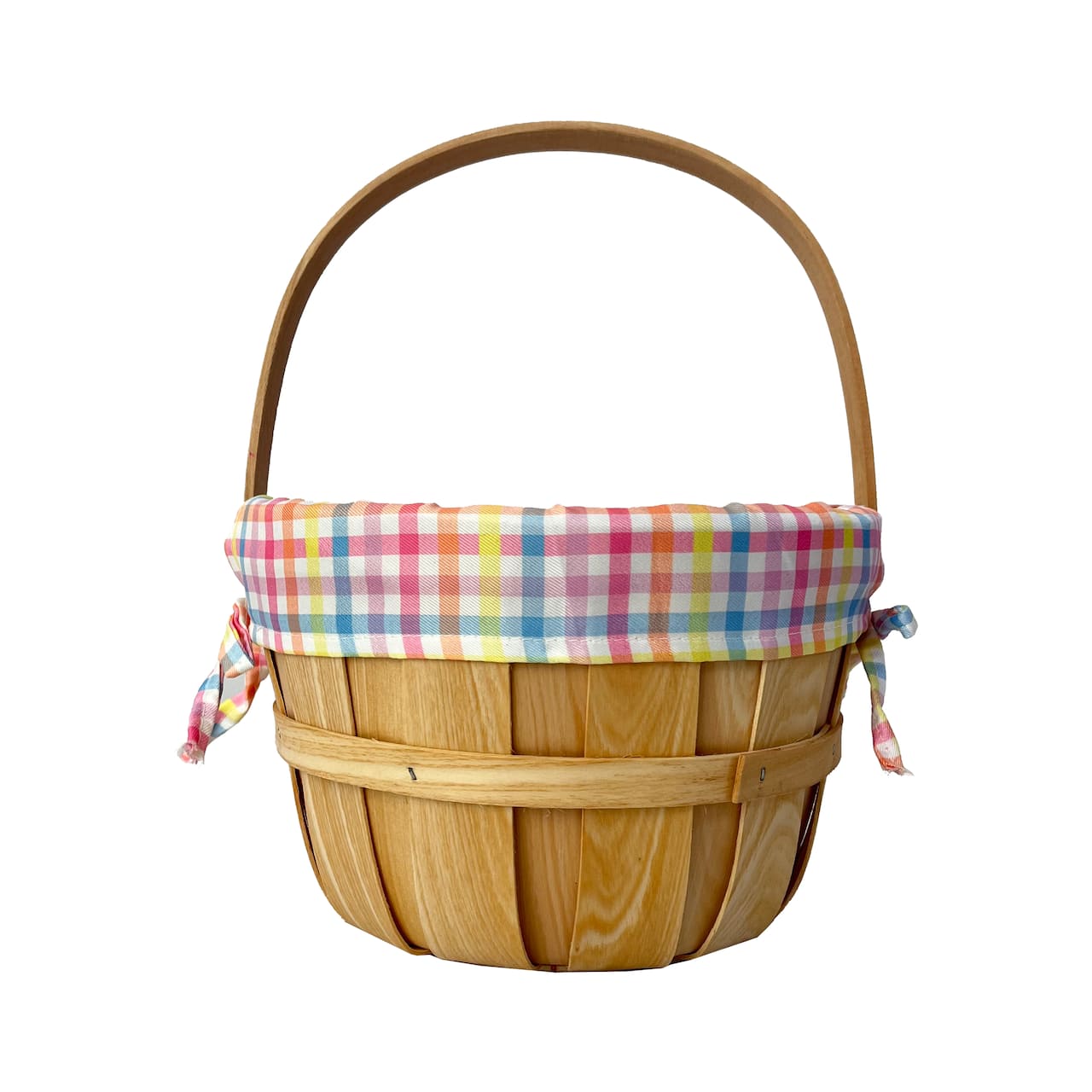 Plaid Fabric Lined Chipwood Easter Basket by Ashland®